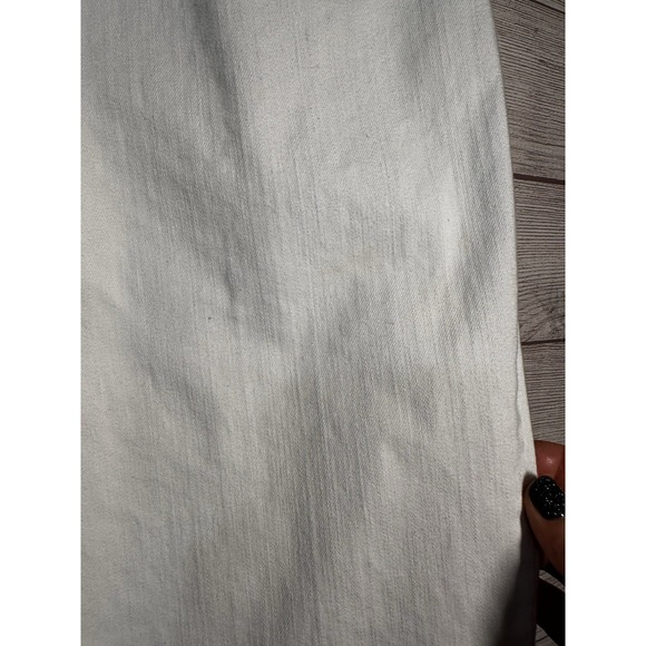 EILEEN FISHER Pant 14 Stretch Organic‎ Cotton Cropped Ankle White Coastal Beachy - Picture 5 of 5